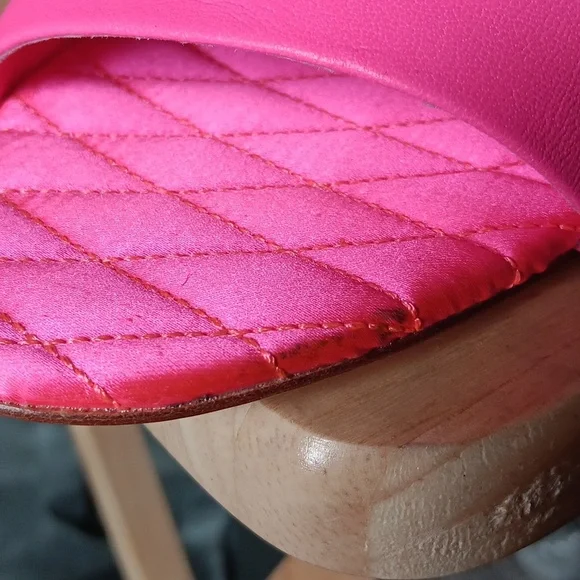 Alice + Olivia Silhouette Talene Neon Pink Heels Size 8.5 - Picture 6 of 6